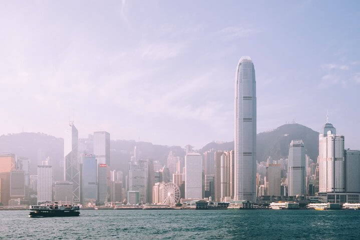 Вид на небоскребы Гонконга