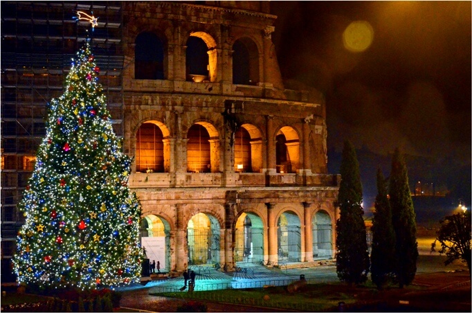 Новогодний Колизей в Риме - недорогой отдых